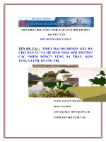 Thiệt hại do dioxin gây ra cho dân cư và hệ sinh thái môi trường các điểm nóng- vùng sa thầy- kon tum