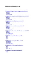 câu hỏi trắc nghiệm môn mạng căn bản