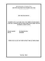 Nghiên cứu vật liệu xúc tác trên cơ sở coban cho quá trình chuyển hóa khí tổng hợp thành hydrocacbon lỏng (tt)