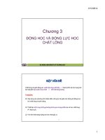 chương 3 động học và động lực học chất lỏng