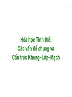 hóa học tinh thể các vấn đề chung và cấu trúc khung lớp mạch