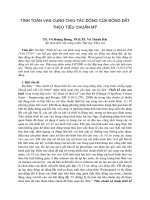 TÍNH TOÁN VAN CUNG CHỊU tác ĐỘNG của ĐỘNG đất THEO TIÊU CHUẨN mỹ