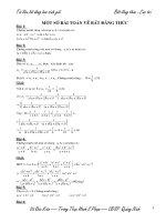 một số bài toán về bất đẳng thức