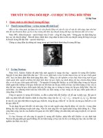 thuyết tương đối hẹp và cơ học tương đối tính