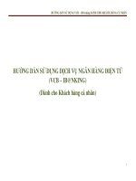 HƯỚNG DẪN SỬ DỤNG DỊCH VỤ NGÂN HÀNG ĐIỆN TỬ (VCB – IBNKING)