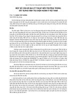 MỘT số vấn đề địa kỹ THUẬT môi TRƯỜNG TRONG xây DỰNG hầm tầu điện NGẦM ở VIỆT NAM