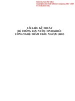 ứng dụng công nghệ thẩm thấu ngược ro trong hệ thống lọc nước tinh khiết