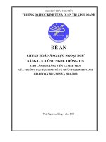 đề án chuẩn hóa năng lượng ngoại ngữ năng lực công nghệ thông tin