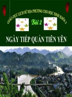 Bài giảng giáo dục lịch sử địa phương ngày tiếp quản Tiên Yên