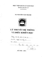 Lý thuyết hệ thống và điều khiển học