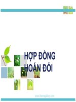 Chuyên đề tự chọn kế toán: Công cụ tài chính: Hợp đồng hoán đổi
