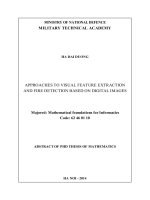 Một số phương pháp trích chọn đặc trưng và phát hiện đám cháy qua dữ liệu ảnh.