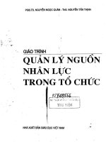 GIÁO TRÌNH QUẢN LÝ NGUỒN NHÂN LỰC TRONG TỔ CHỨC