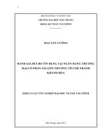 đánh giá rủi ro tín dụng tại ngân hàng thương mại cổ phần sài gòn thương tín chi nhánh khánh hòa
