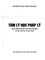Giáo trình tâm lý học pháp lý