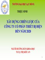 Xây dựng chiến lược của công ty cổ phần thiết bị điện đến năm 2020 (ppt)
