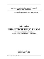GIÁO TRÌNH PHÂN TÍCH THỰC PHẨM