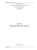 Bài giảng Phân tích công cụ