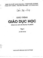Giáo trình giáo dục học  Tập 2