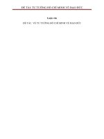 Đề tài tư tưởng hồ CHí minh về đạo đức