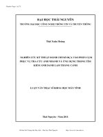 nghiên cứu kỹ thuật đánh chỉ số dựa vào phân cụm phục vụ tra cứu ảnh nhanh và ứng dụng trong tìm kiếm danh lam thắng cảnh