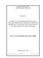 nghiên cứu khả năng sinh trưởng, năng suất, chất lượng một số giống chè nhập nội và biện pháp bón phân qua lá cho giống chè có triển vọng tại xã la bằng huyện đại từ tỉnh thái nguyên