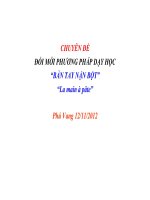 đổi mới phương pháp dạy học bàn tay nặn bột