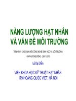 đề tài NĂNG LƯỢNG hạt NHÂN và vấn đề môi TRƯỜNG