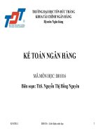 Slide bài giảng kế toán ngân hàng