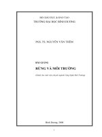 bài giảng rừng và môi trường