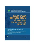 báo cáo khoa học về sinh thái và tài nguyên sinh vật