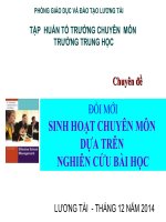 slide chuyên đề đổi mới sinh hoạt chuyên môn dựa trên nghiên cứu bài học