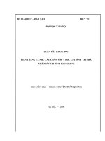 hiện trạng và nhu cầu chăm sóc y học gia đình tại nhà khảo sát tại tỉnh kiên giang