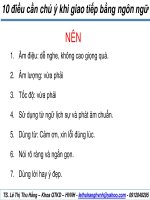 10 điều cần biết khi giao tiếp  thuyết trình