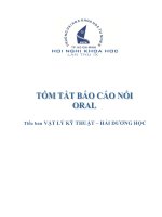 tóm tắt báo cáo oral