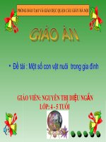 giáo án đề tài một số con vật nuôi trong gia đình
