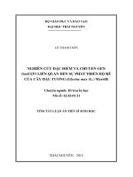 NGHIÊN CỨU ĐẶC ĐIỂM VÀ CHUYỂN GEN GmEXP1 LIÊN QUAN ĐẾN SỰ PHÁT TRIỂN BỘ RỄ CỦA CÂY ĐẬU TƯƠNG (Glycine max (L.) Merrill)