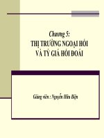 THỊ TRƯỜNG NGOẠI HỐI VÀ TỶ GIÁ HỐI ĐOÁI  KINH TẾ QUỐC TẾ