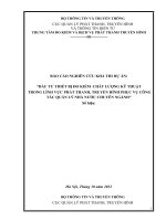 đầu tư thiết bị đo kiểm chất lượng kỹ thuật trong lĩnh vực phát thanh, truyền hình phục vụ công tác quản lý nhà nước chuyên ngành