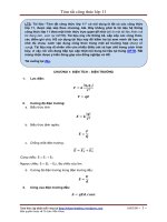 tóm tắt công thức vật lý 11