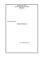 BÀI GIẢNG môn hóa kỹ THUẬT