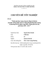 đánh giá thực trạng công tác đăng ký đất đai,cấp giấy chứng nhận quyền sử dụng đất phường đức giang, và phường bồ đề, quận long biên, thành phố hà nội, giai đoạn 2005 - 2011