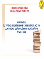 TƯ TƯỞNG HỒ CHÍ MINH VỀ CHỦ NGHĨA XÃ HỘI VÀ CON ĐƯỜNG QUÁ ĐỘ LÊN CHỦ NGHĨA XÃ HỘI Ở VIỆT NAM