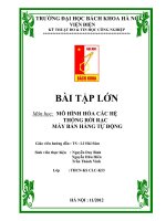 BÀI tập lớn mô hình hóa các hệ thống rời rạc máy bán hàng tự động