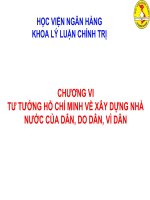 TƯ TƯỞNG HỒ CHÍ MINH VỀ XÂY DỰNG NHÀ NƯỚC CỦA DÂN, DO DÂN, VÌ DÂN