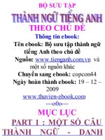 bộ sưu tập thành ngữ tiếng anh theo chủ đề