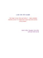 LUẬN văn tốt NGHIỆP chuyên ngành kế toán “tổ chức công tác kế toán tài sản cố định