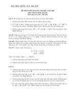 tuyển tập đề thi tuyển sinh sau đại học môn thi cơ sở đại số