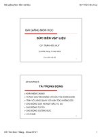 Sức bền vạt liệu Chương 9 Tải trọng tác dộng