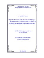 Thực trạng và giải pháp nâng cao hiệu quả hoạt động của văn phòng đăng ký quyền sử dụng đất huyện đông sơn tỉnh thanh hoá